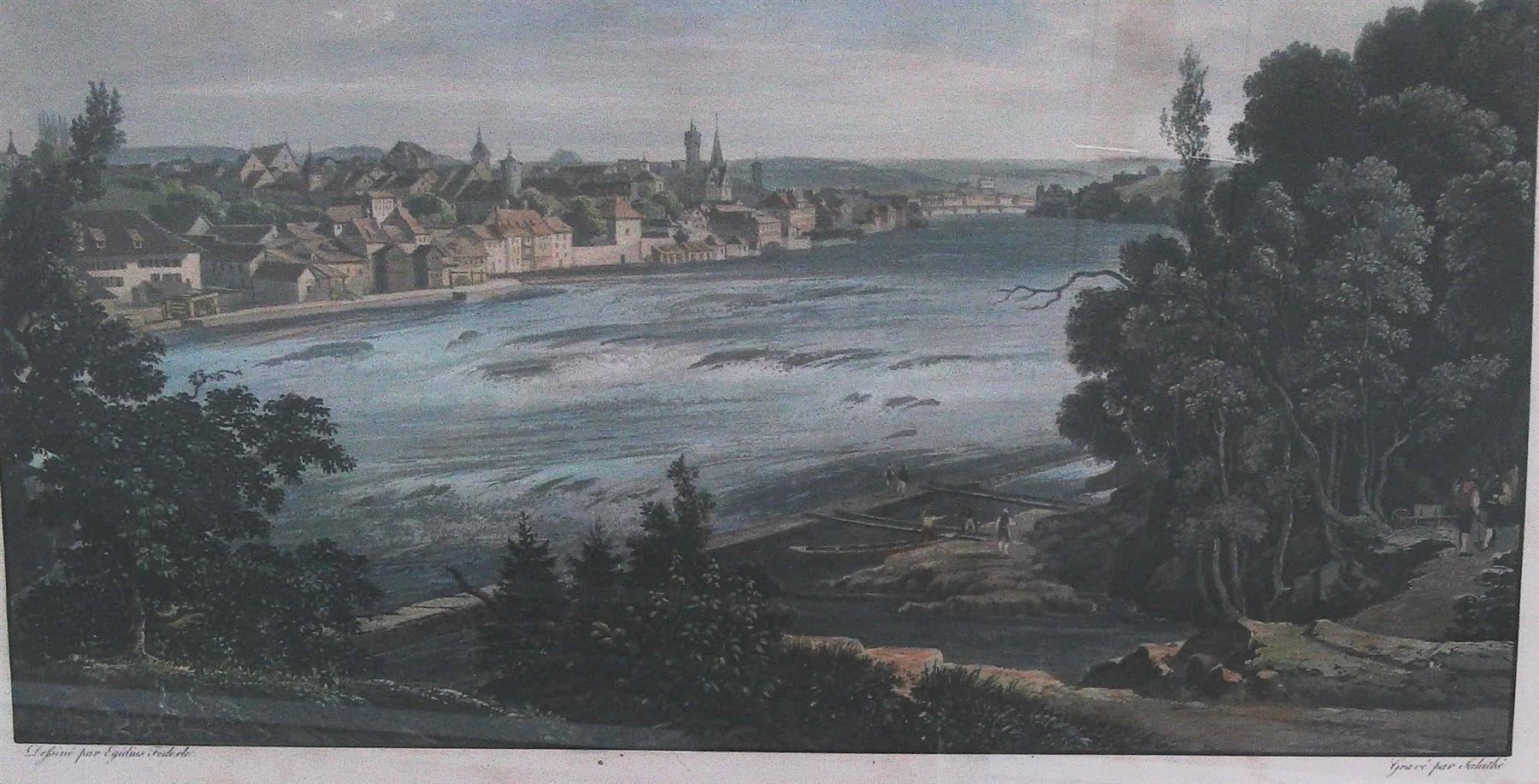 Incisioni: Schaffhausen Aquatinta von Bleuler – Usato da Rafz venduto da Helvet32 2