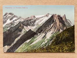 Panorama vom Schäfler 1923m Berg Postkarte Schweiz Vintage