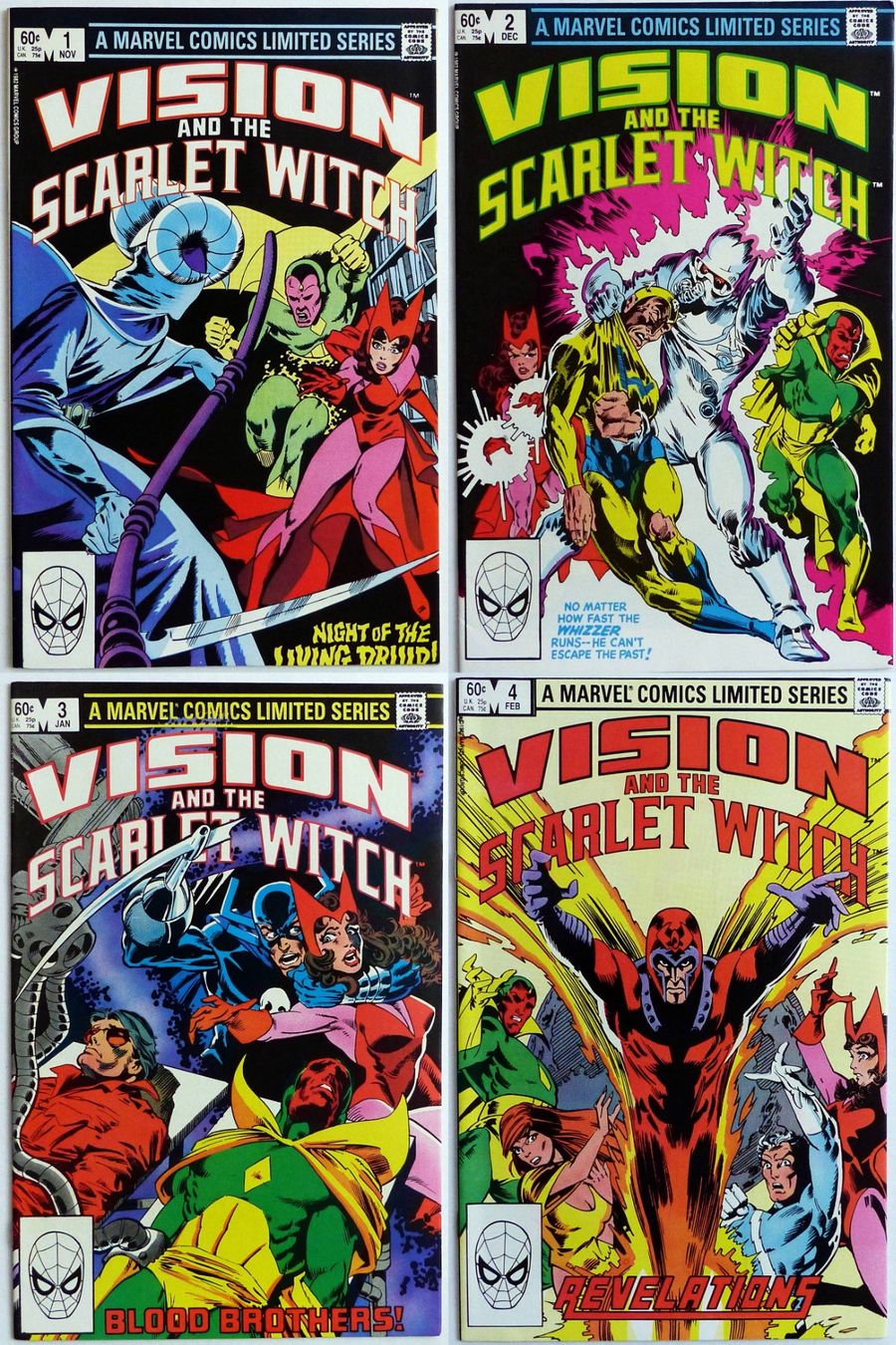 Comics: VISION & THE SCARLET WITCH COMPLETE 4 PART SERIE MARVEL 1982 – Gebraucht aus Lugano von YouWantUS