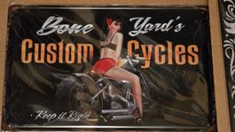 Blechschild Custom Cycles