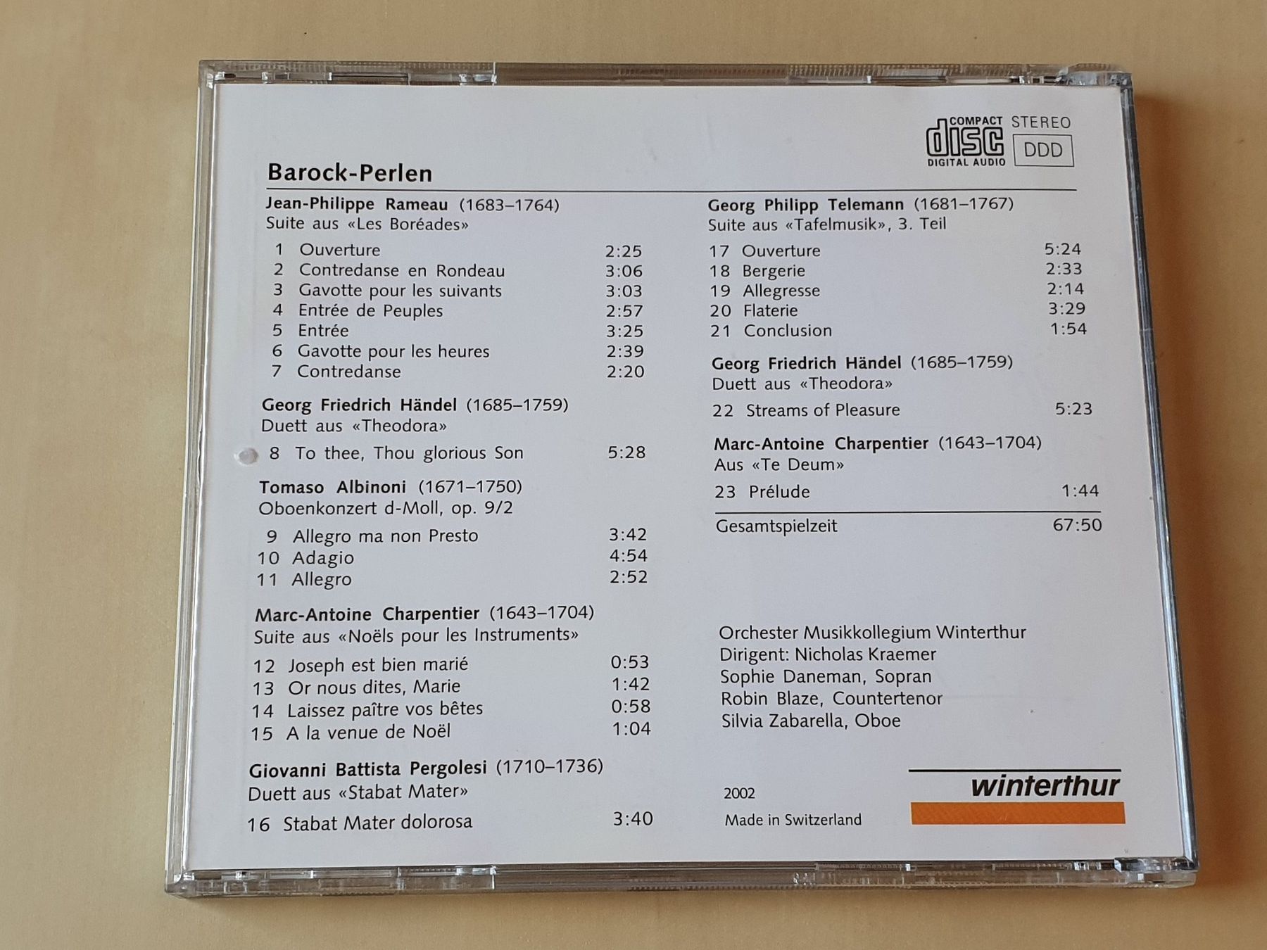 CD: Barock Perlen Musikkollegium Winterthur – Usato da Stansstad venduto da collectorsshop 1