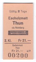 Billette Eschholzmatt - Thun via Heimberg