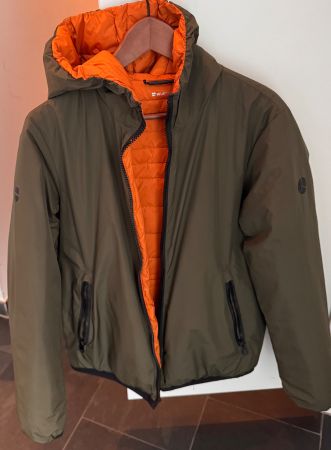 Wendejacke oliv orange gebraucht guter Zustand