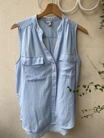 Chemise sans manches bleue H&M taille 40 bon état