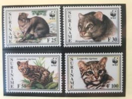Suriname 1995 Satz WWF Tigerkatze Wieselkatze postfrisch