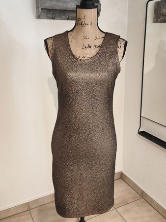 Kleid Zebra metallic braun Grösse M Made in Italy