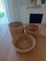 3 Korbe Rattankörbe Dekokörbe Naturfarben Top Zustand
