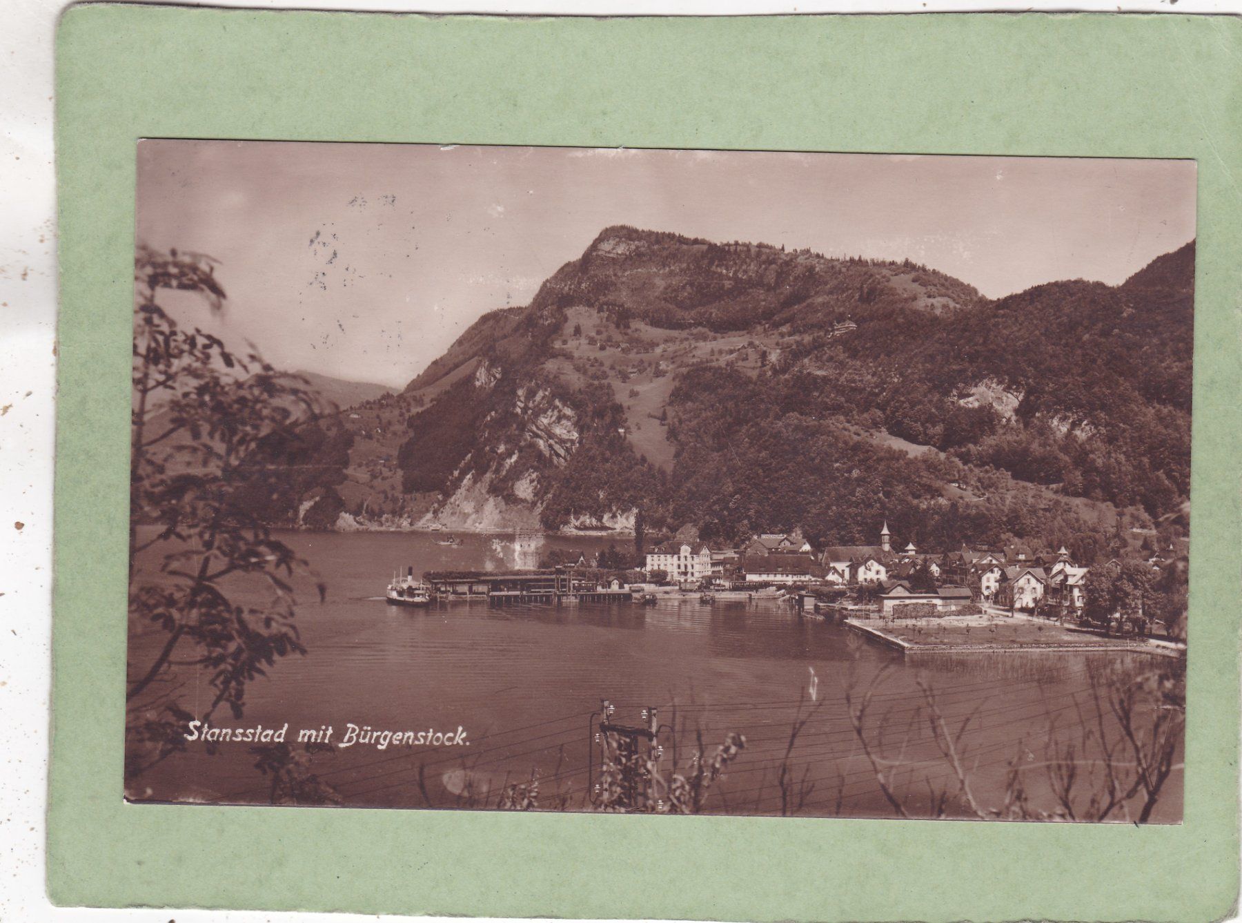 Cartoline postali: Stansstad mit Bürgenstock 1924 – Usato da Herisau venduto da Lisegrat2008