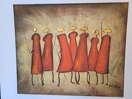 Ölgemälde 'Masaï' 50 x 60