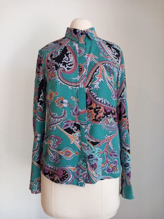 Neuwertige Damen Bluse mit Paisley Muster Gr. XS