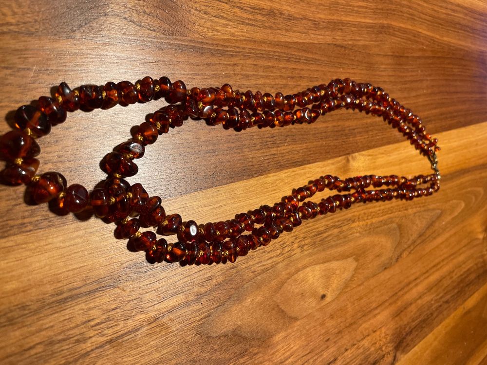 Bernsteinkette Aus Echtem Baltischen Bernstein - Handgefertigte Naturperlen Für Männer & Frauen