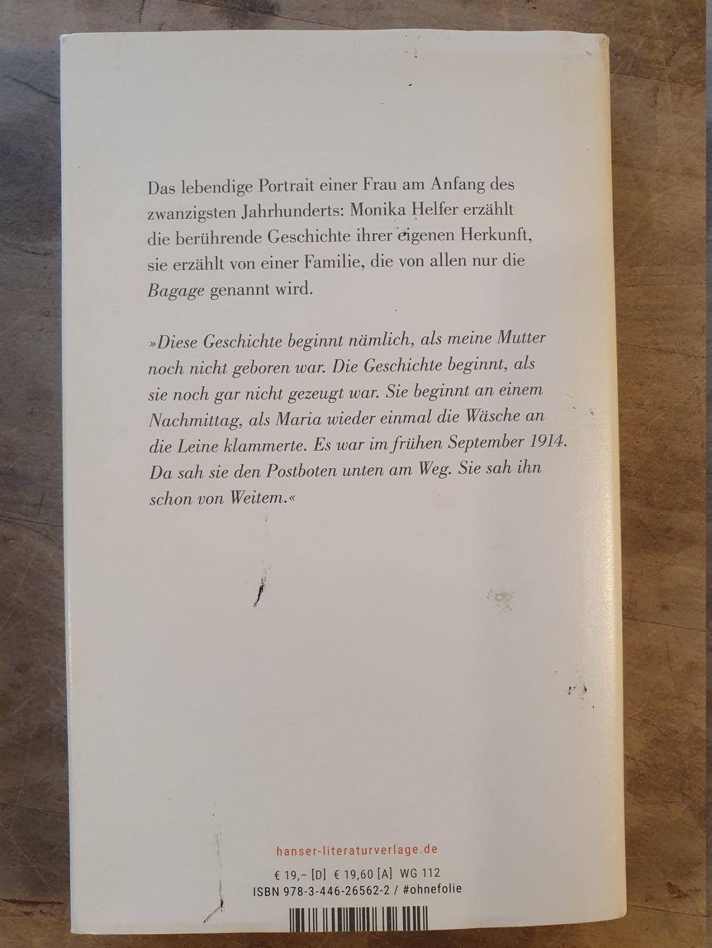 Libri: Die Bagage Monika Helfer Hanser – Usato da Zürich venduto da loosebone 4