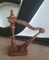 NEU schöne Miniatur Holzharfe ( Dekoration)