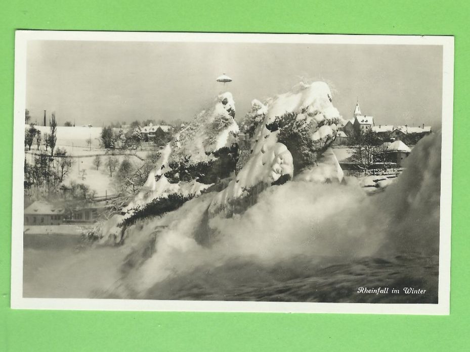 Ansichtskarten: Rheinfall im Winter – Gebraucht aus Zürich von t24_de