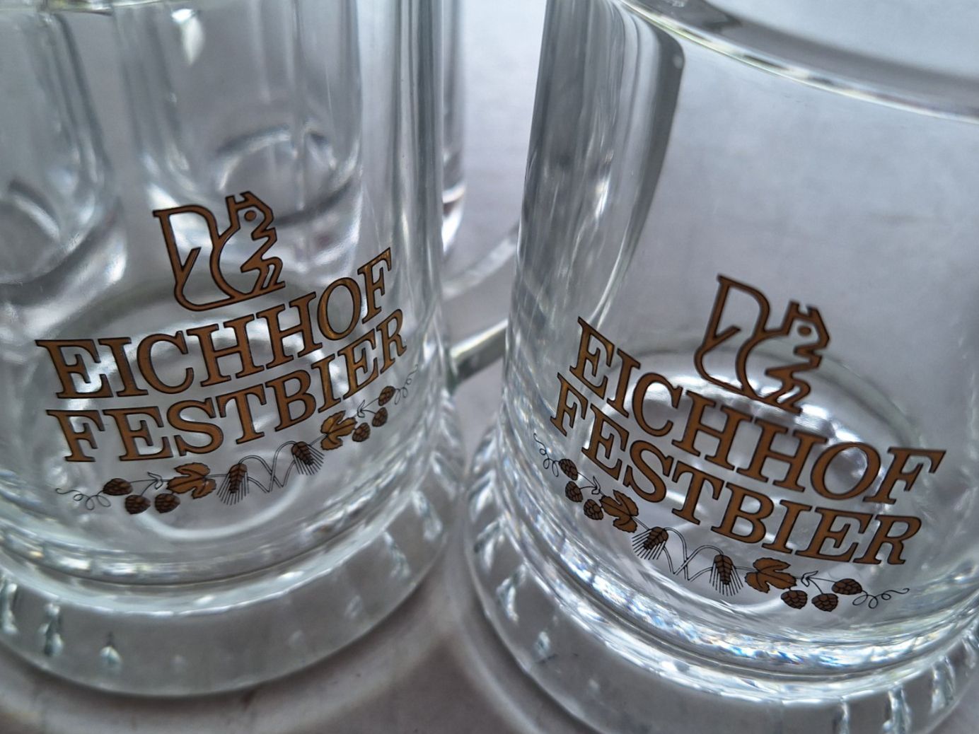 Bicchieri: 7 STK GLASBIERKRÜGE MIT ZINNDECKEL – Nuovo (secondo la descrizione) da Huttwil venduto da Kunterbuntli 2