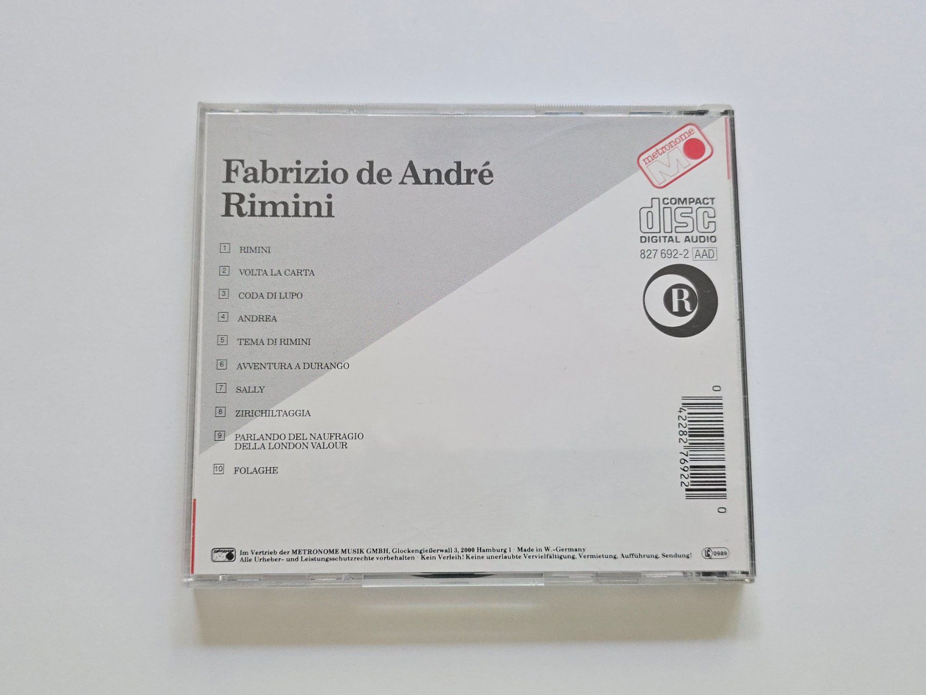 CD: CD Fabrizio de André - rimini – Usato da Dättlikon venduto da Wundertuete_ 1