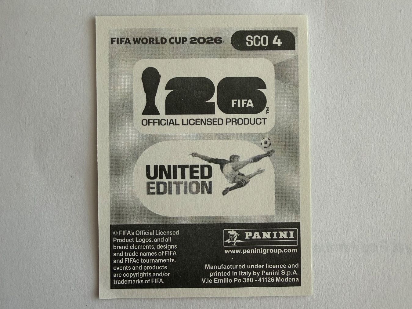 Panini Carte collezionabili: Tierney SCO4 - Panini CH Edition WM 2026 – Nuovo (secondo la descrizione) da Grenchen venduto da nicus_aveiro 1