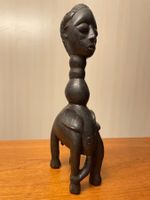 Afrikanische Ebenholz Figur Elefant mit Kopf Vintage 30cm