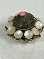 Perlmutt Silber Miniatur Schatulle