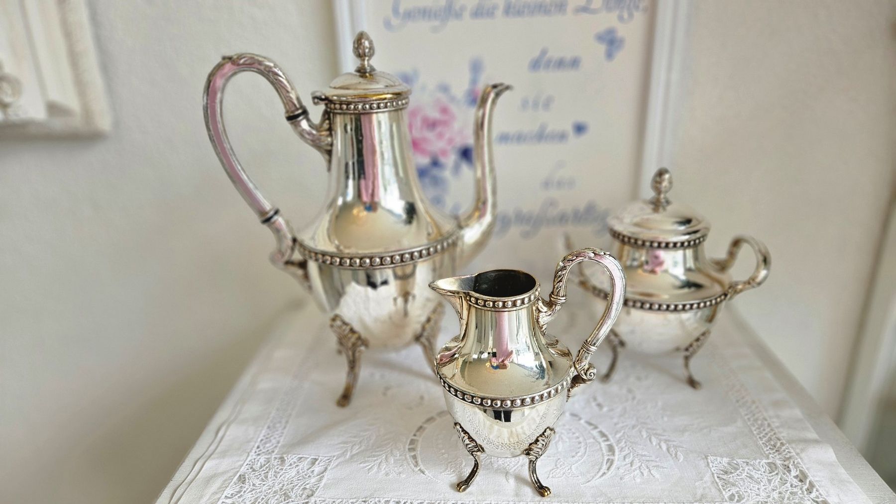 Geschirrsets: Edles versilbertes Kaffee-/ Teeservice Vintage 3tlg. – Gebraucht aus Gossau ZH von Goes05 1