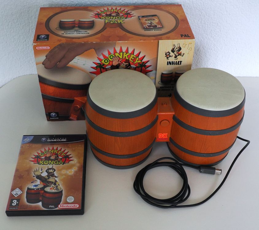 Nintendo GameCube DK Bongo & Spiel Donkey Konga (Gebraucht) in ...