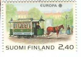 Briefmarke "Tram". Finnland.