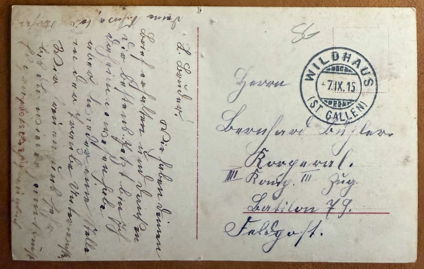 Ansichtskarten: Alpli - churfirsten - 1915 – Gebraucht aus Lutry von Ediego 1