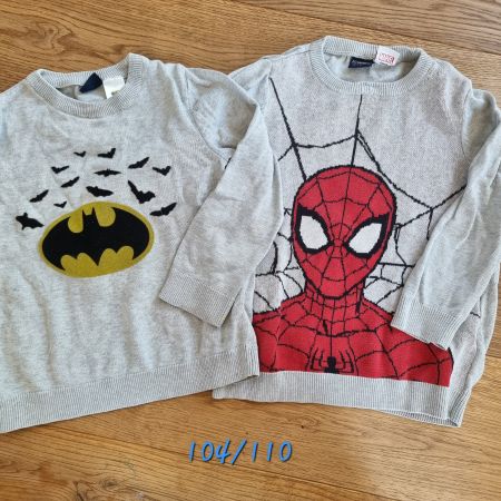 2 Pullover Grösse 104/110 Batman Spiderman Marvel