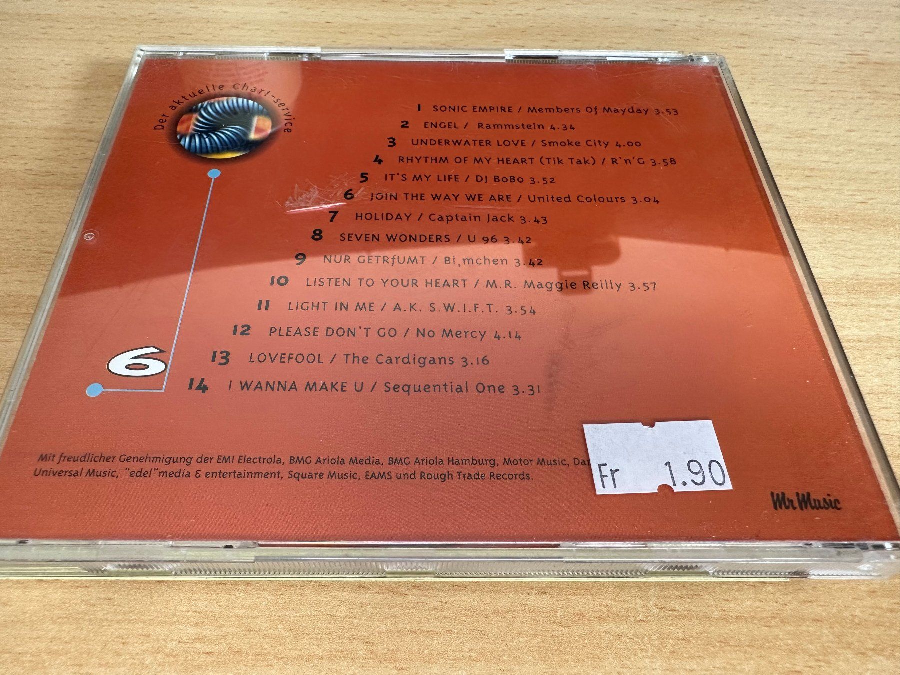 CDs: Various – Chart Hits Vol. 6 1997 – Gebraucht aus Rikon im Tösstal von Alpenmutz 1