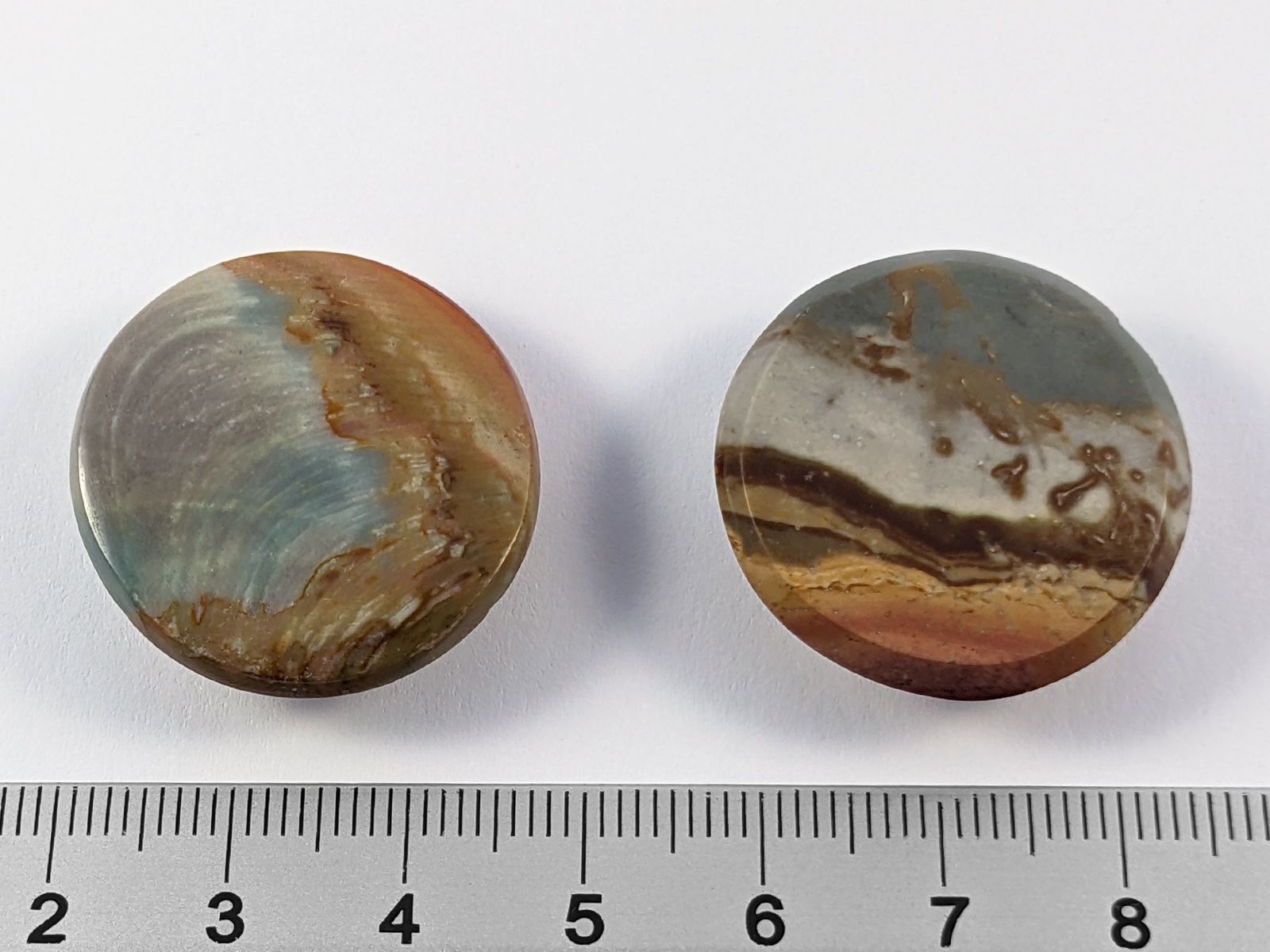 Minerali & Pietre curative: Polychrom Jaspis 27mm, 2Stk. – Nuovo e nell'imballaggio originale da Meilen venduto da StoneGarden 1