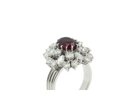 Rubin Brillant Ring 18K Weissgold mit ca. 2.2ct H/Si *S3669