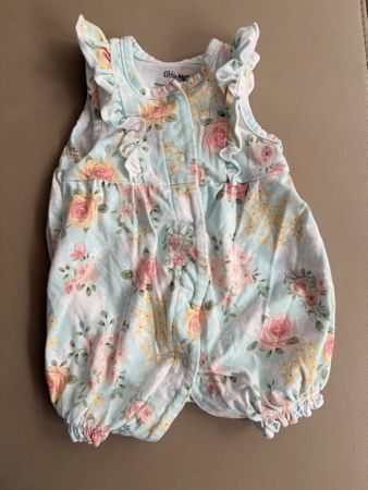 Little Me Floral Romper - 6 Months - Spring Outfit Cute!
