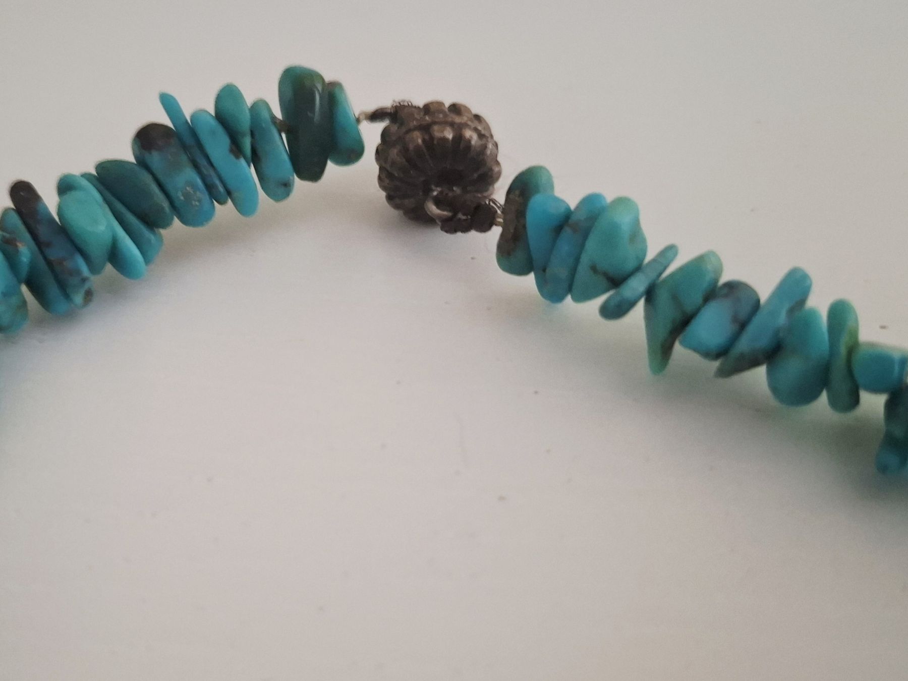 Catenine: Real Turquoise Necklace, 42 cm - stone shop design – Usato da Leysin venduto da Libelluli 3