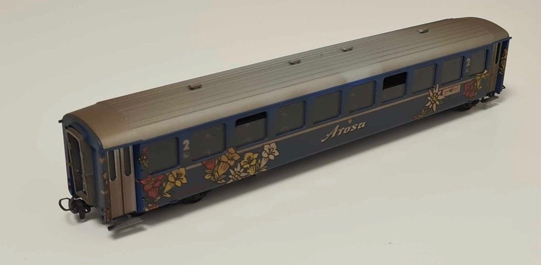 Bemo Modellini di ferrovie: H0m verwittert RhB Arosa Express 7-Teilig Bemo – Nuovo (secondo la descrizione) da Belp venduto da AEMA-Modellbau 7