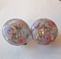 Boucles d'oreilles rondes verre de Murano vintage