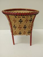 Vintage Borneo Korb handgeflochten Sarawak Kunsthandwerk