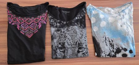 3 T-Shirts Damen Grösse 36/38