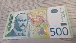 Seltene 500 Dinar Serbien Banknote Neuwertig für Sammler!