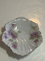 Schale Porzellan Blumenmuster mit Goldrand (I13)