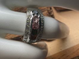 Turmalinring, Sterlingsilber, Gr. 55.5