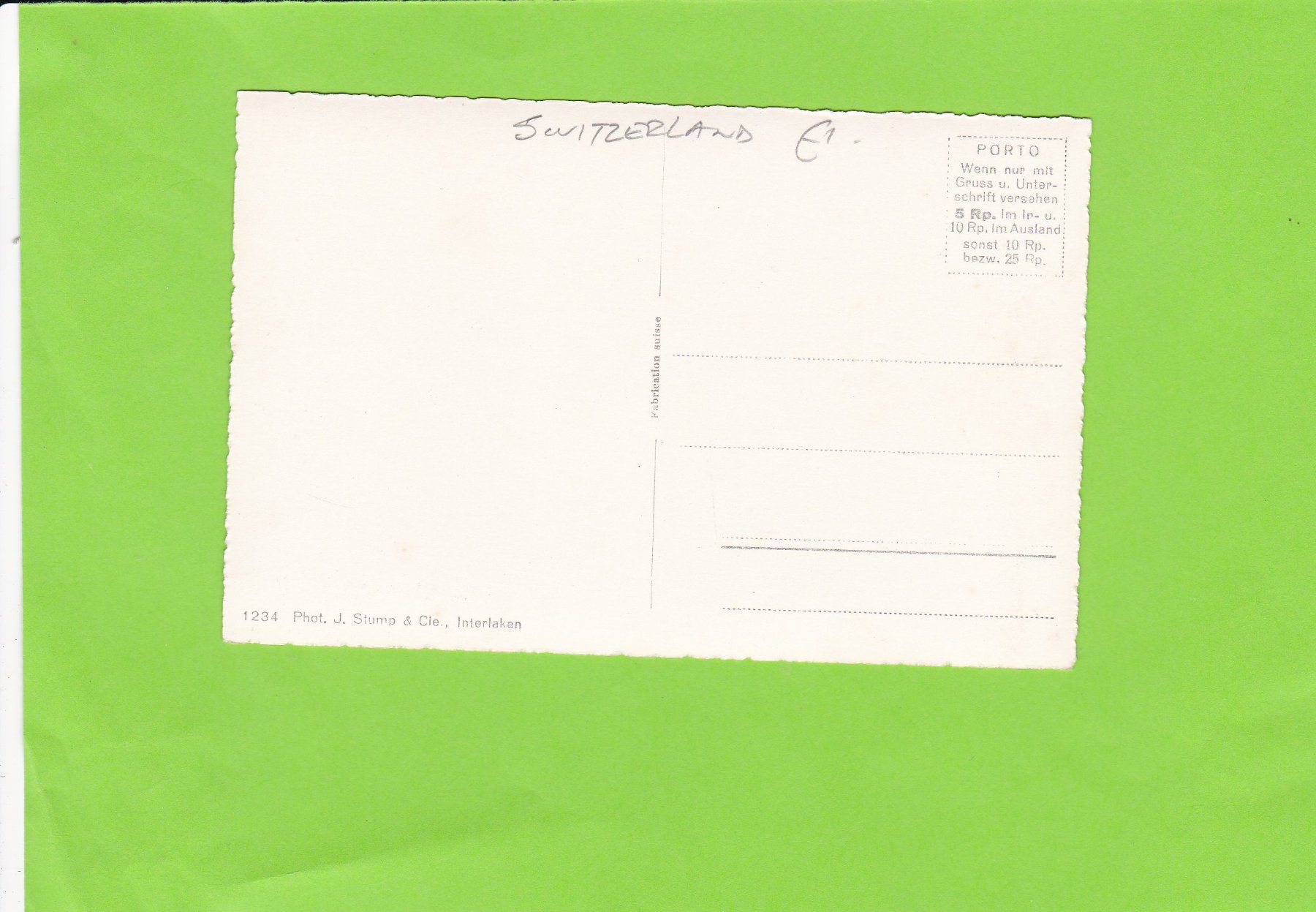 Cartes postales: Interlaken – D'occasion à St. Peterzell par neckertal 1