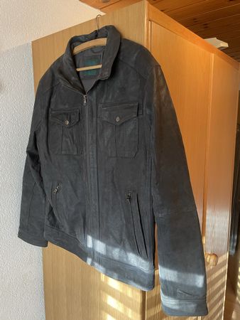 Warme Leder - Winterjacke (Gr.54) schwarz Herren