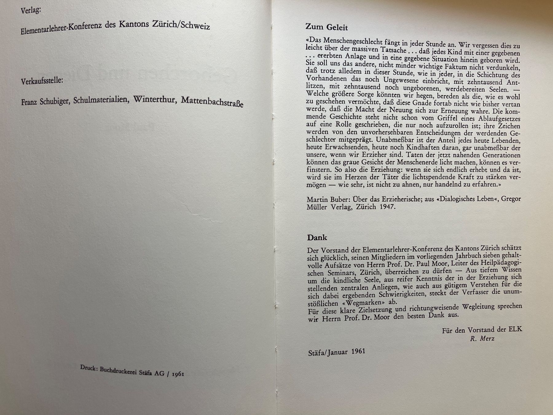 Libri: Gehorchen und Dienen. P. Moor, 1961 – Usato da Wangen ZH venduto da day01 1