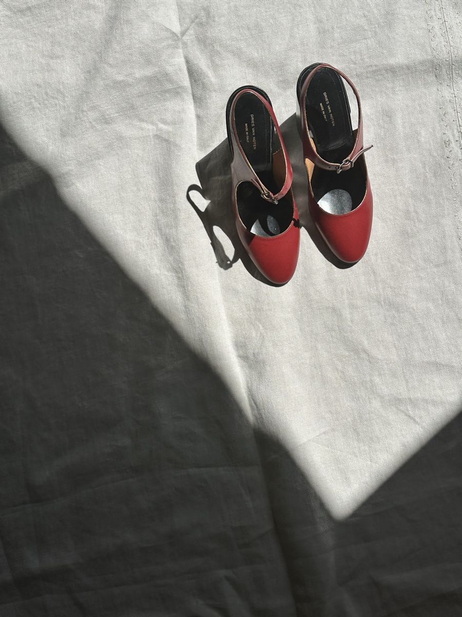 Dries Van Noten Chaussures femmes: Dries Van Noten red Slingback Pumps – Neuf (Voir description) à Gandria par dyscpk