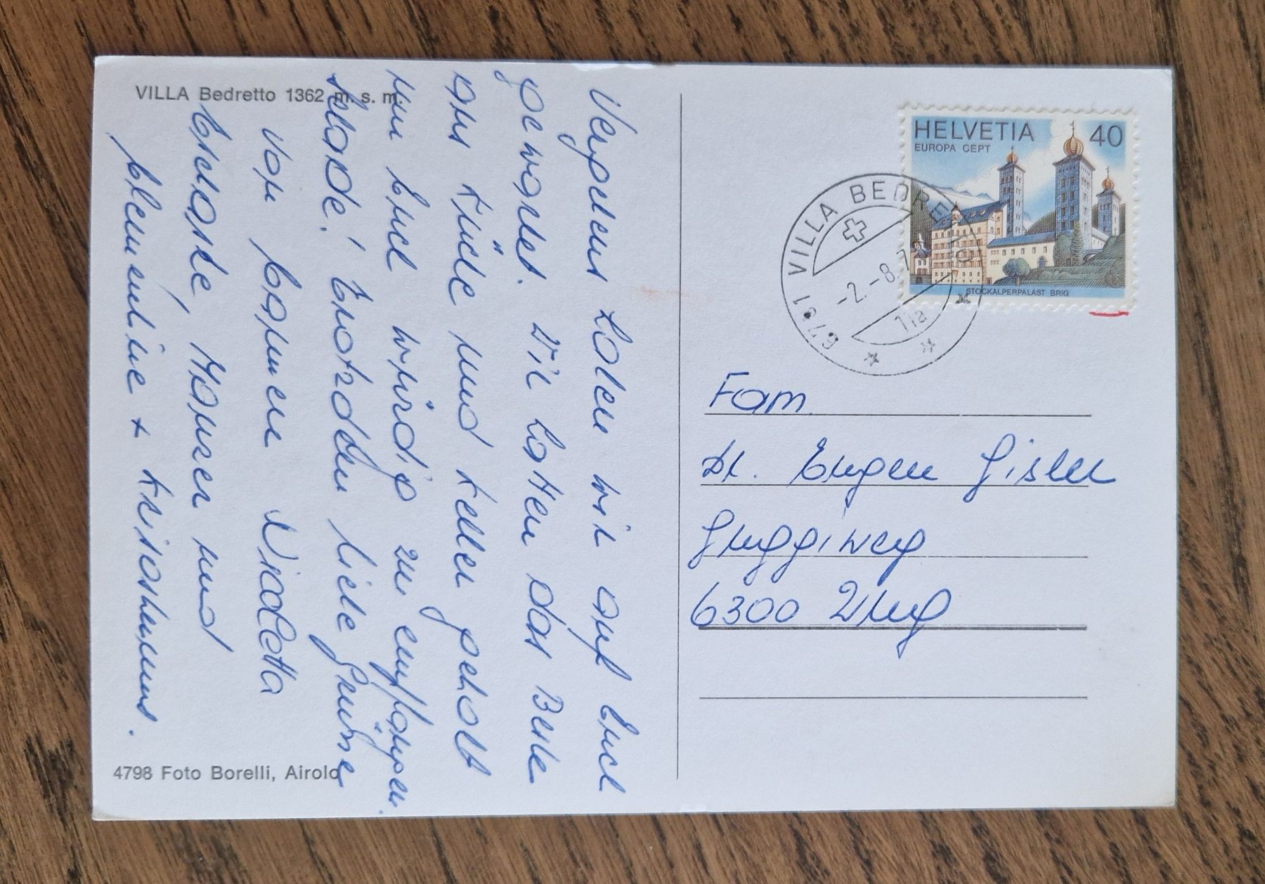 Cartoline postali: Villa Bedretto, Oldtimer 1974 – Usato da Ebikon venduto da Donar50 1