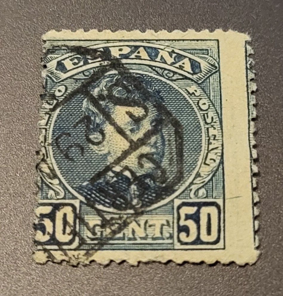 Tutti i francobolli: Spanien 1901 dezentriert briefmarke – Usato da St Gallen venduto da Stampsalshobby