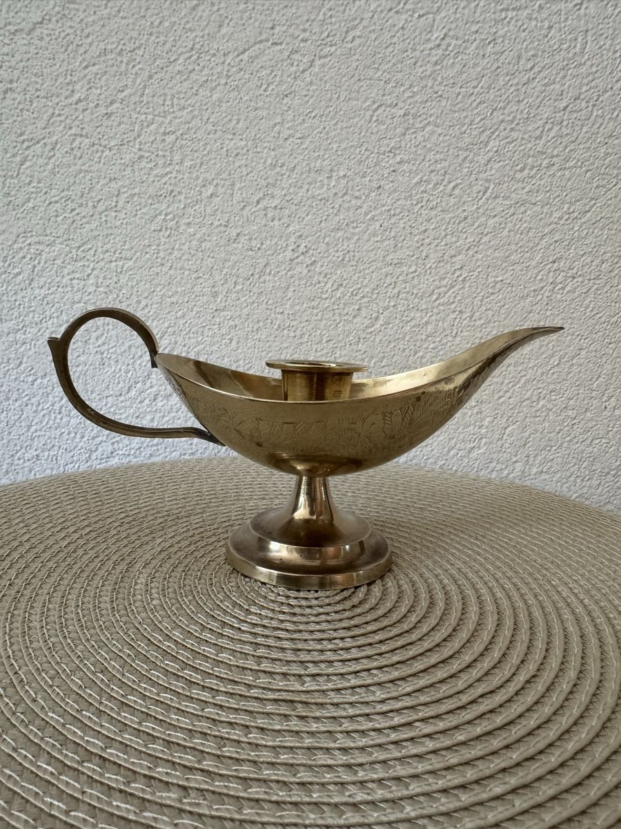 Portacandele: Aladdin Kerzenhalter aus Messing – Usato da Balsthal venduto da Narulya