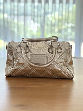Borsa NARDINI argento trapuntata con manici