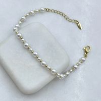 Pearl Bracelet - Gold Plated, Elegant Style - Summer Vibe
