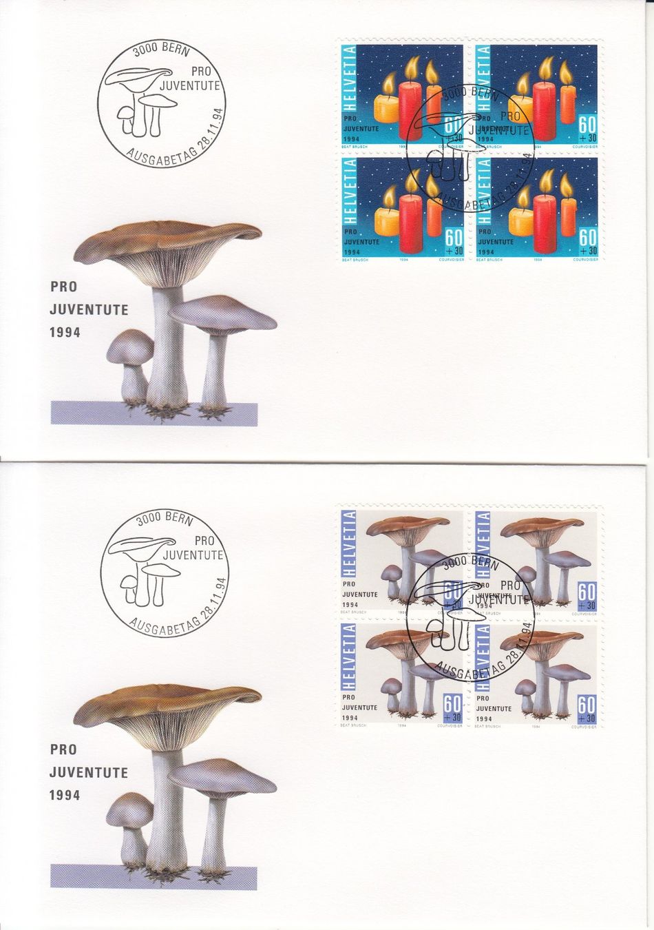 Tutti i francobolli: SBK J332 - J335 im 4er-Block FDC – Usato da Bürglen TG venduto da StampGraf 1